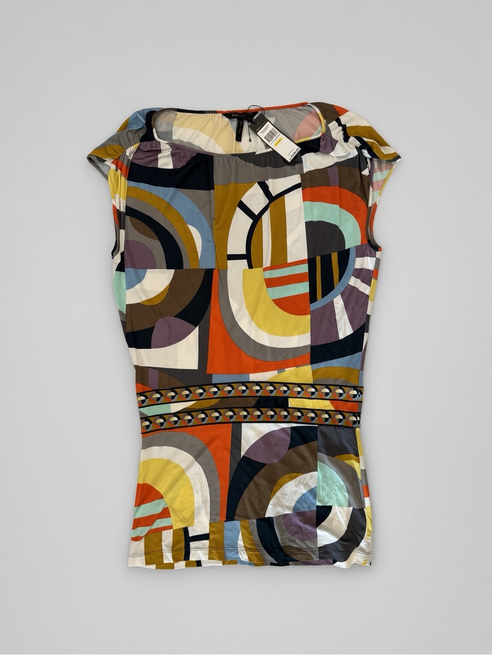 BCBGMAXAZRIA Mandarin Combo Knit Dress M SNJ6F130